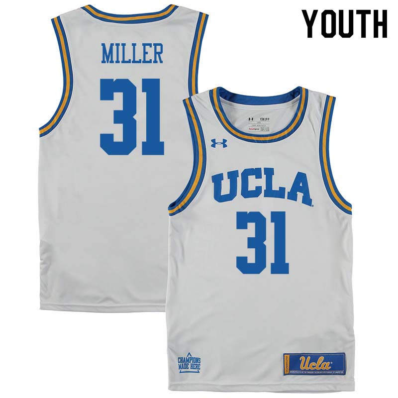 Youth #31 Reggie Miller UCLA Bruins College Basketball Jerseys Sale-White - Click Image to Close